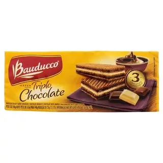BISC WAFER BAUDUCCO TRIPLO 140G CHOC